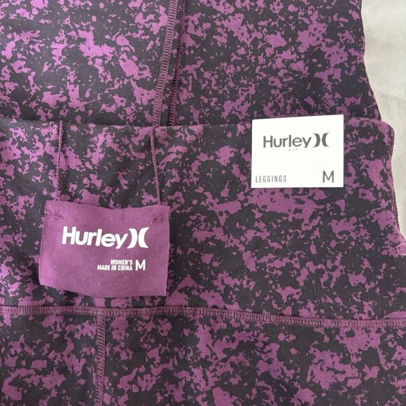 Bundle Hurley Womens M Purple & Black Reversible Leggings 2 tone color - Picture 6 of 8